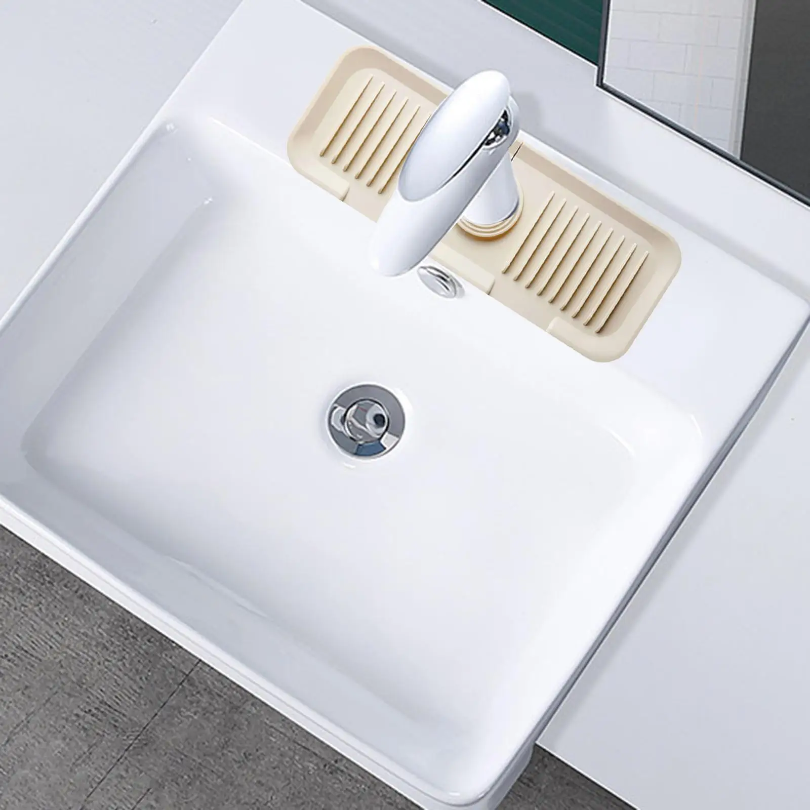 وسادة ماصة للصنبور، صنبور المطبخ، واقي سطح الطاولة قابل للغسل، وسادة تجفيف لمطاعم طاولة المطبخ #4