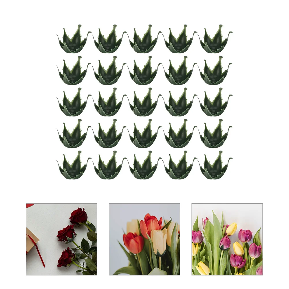 100 Pcs Roses Artificial Flowers Simulation Torus DIY Supplies Fake Calyxes Supply Dedicated Simulated Receptacle Sepals