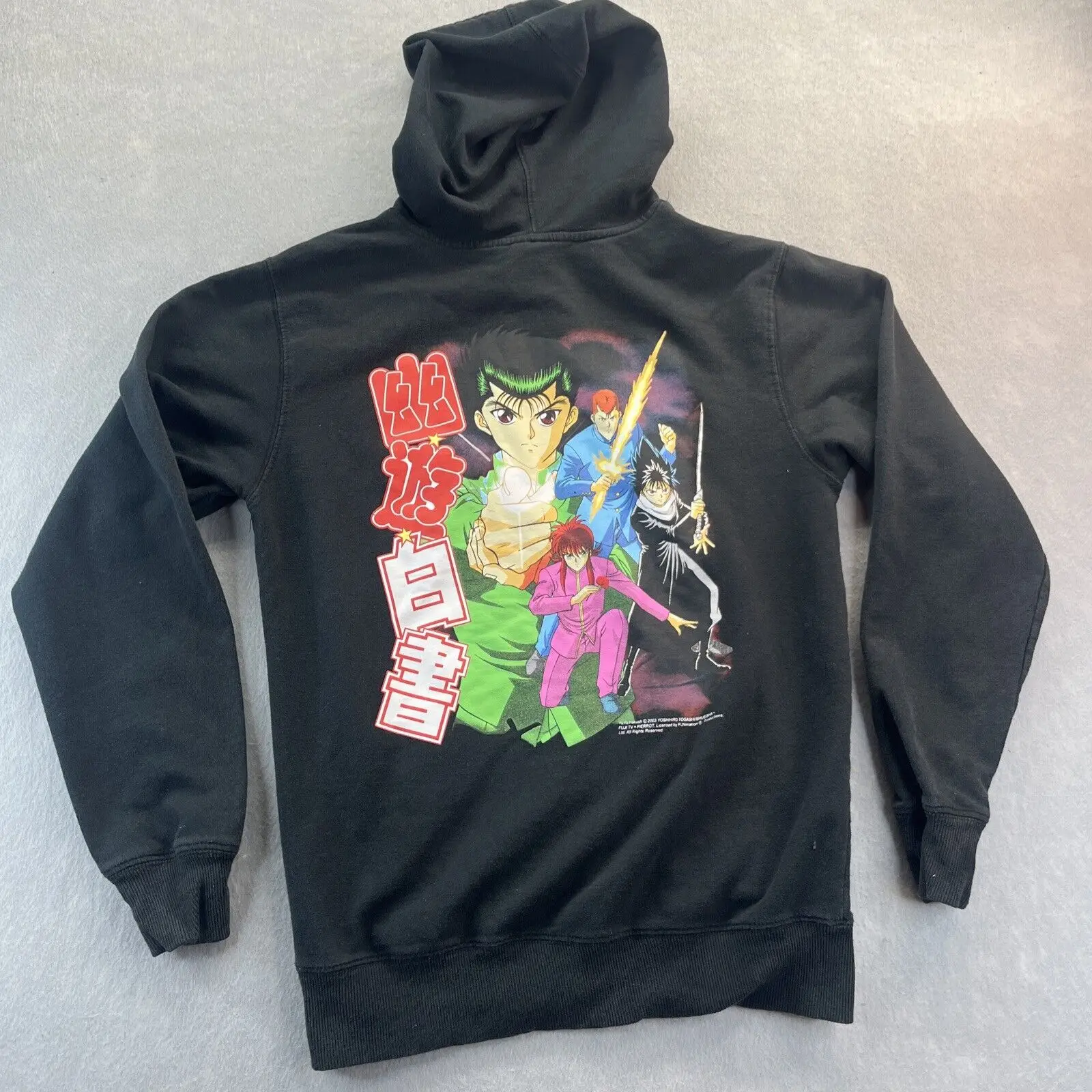 

Funimation Yu Yu Hakusho Black Hoodie Sweatshirt M Vintage 2003