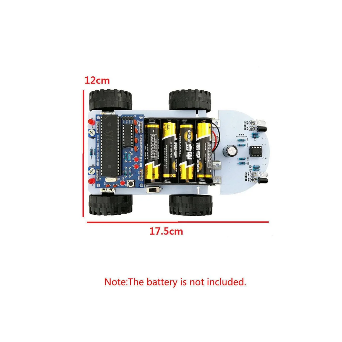 Smart Car DIY Kit C51 Intelligent Vehicle Obstacle Avoidance Tracking Kit Intelligent Car Soldering Training Suite