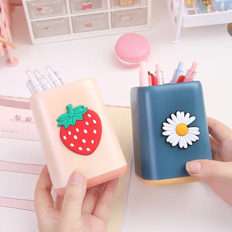 جديد الحيوان حامل القلم الرصاص صندوق القرطاسية تخزين الحاويات مستحضرات التجميل سطح المكتب لطيف المنظم صندوق اللوازم المدرسية القلم الحاويات