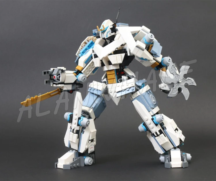 860pcs Shinobi Legacy Zane's Titan Mech Battle Ghost Warriors Posable Legs Arms 11660 Building Block Sets Compatible With Model