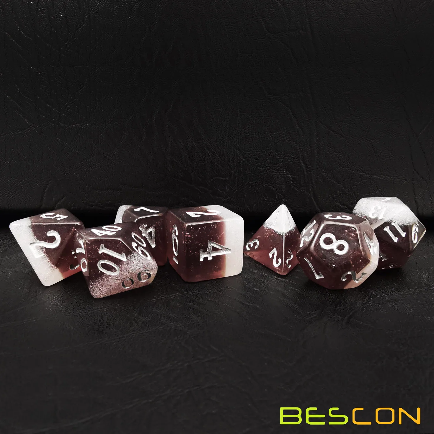 Bescon Beer Dice Set, Novelty 7pcs BeerDice Polyhedral D&D DND Dice Set of 7pcs, Dungeons and Dragons Dice