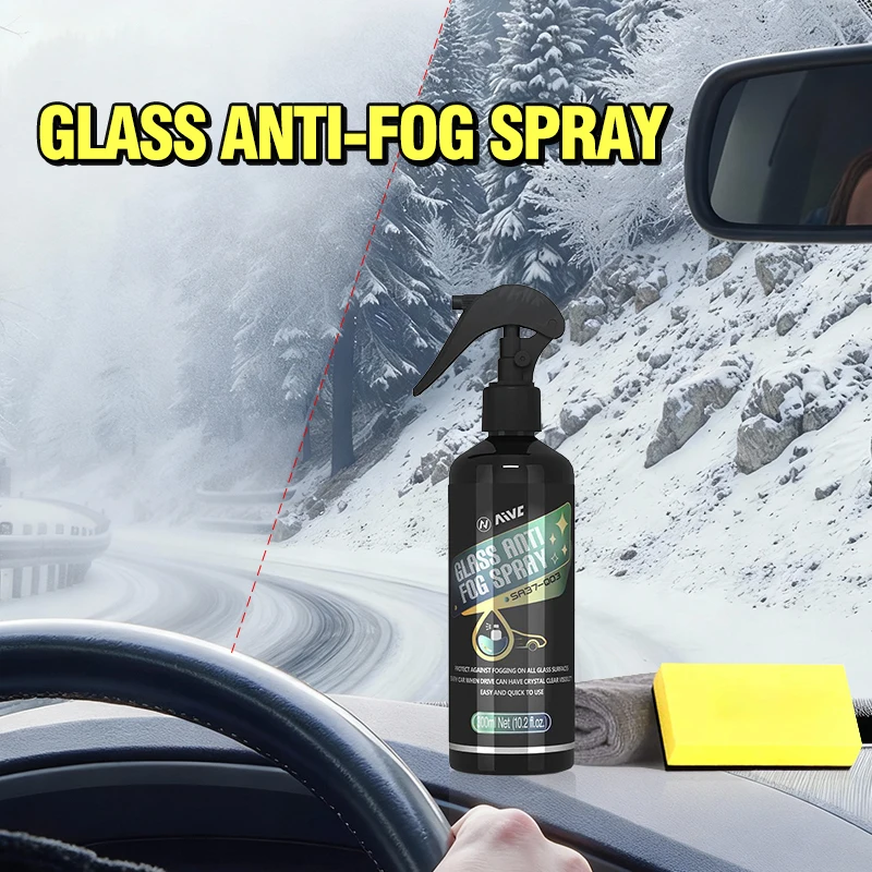 Car Windshield Anti-Fog Agent: Long-Lasting Defogging Spray for Rearview Mirrors, Rain Protection, Helmets, Eyeglasses