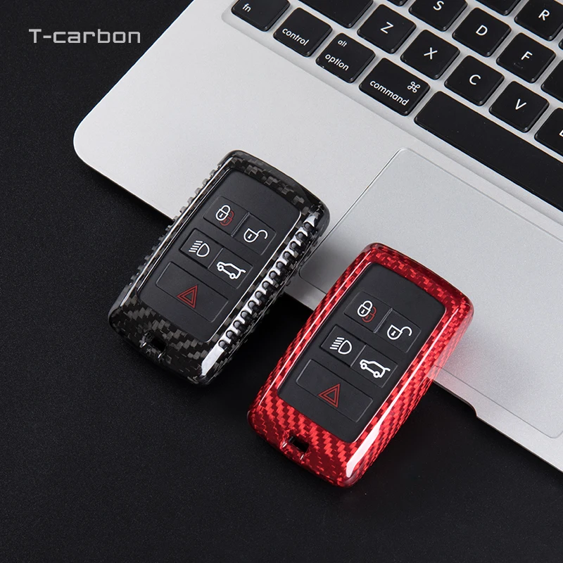 

T-carbon factory directly Auto supplies carbon key bag fit for new Land rover Range rover carbon fiber car key case Cover