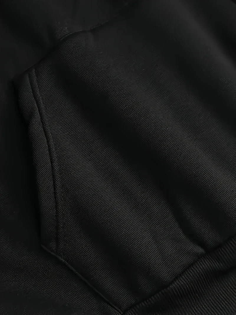 سترة ديزني النسائية ذات القلنسوة السوداء مع نمط ميني ودونالد داك - سترة بقلنسوة عصرية للخريف/الشتاء بجيب أمامي #6