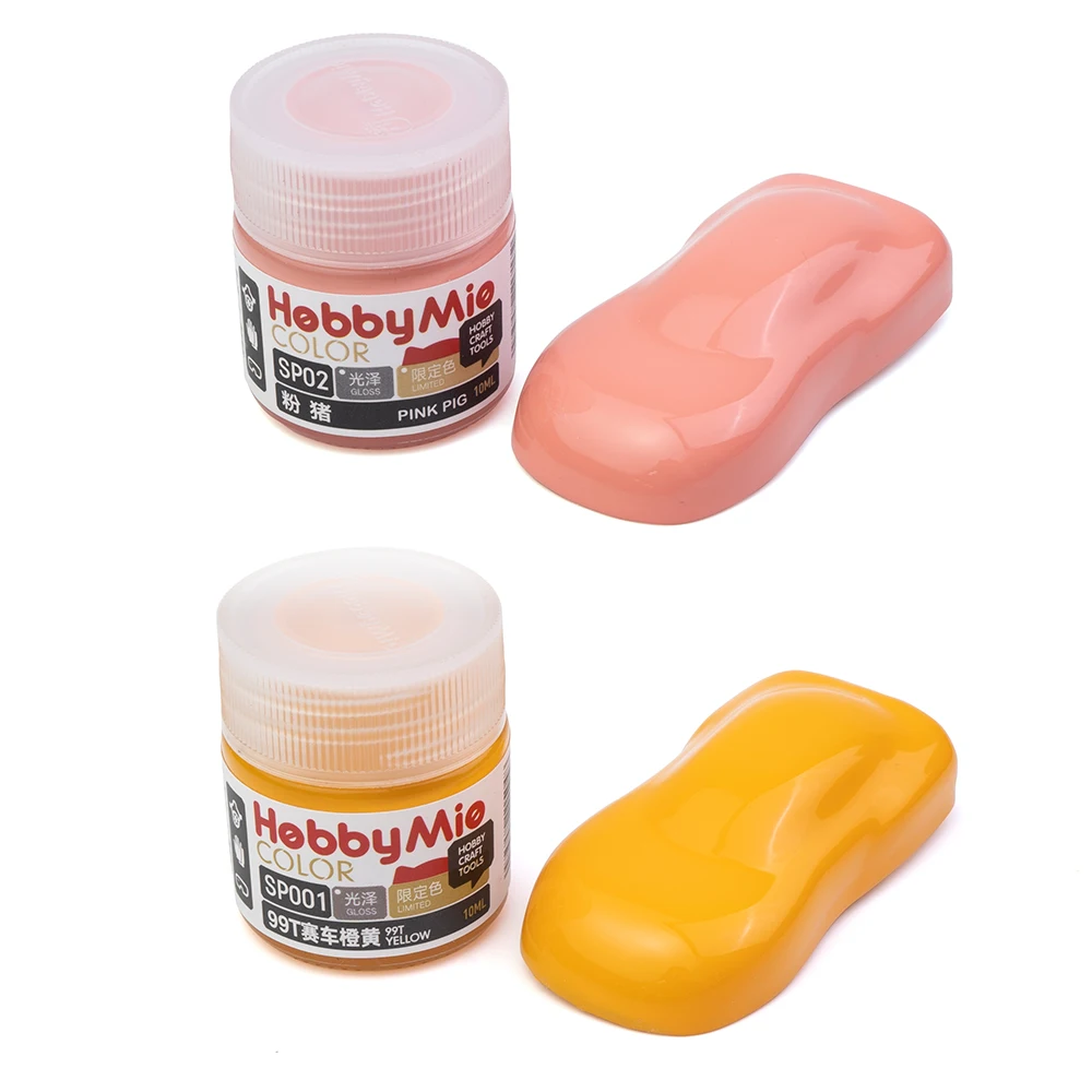 Hobby Mio SP01-SP02 10ML Oil-based Limited Color Paint Gloss Pink 99T Yellow Lacqucer For Modelling Hobby DIY Pigment 10ML