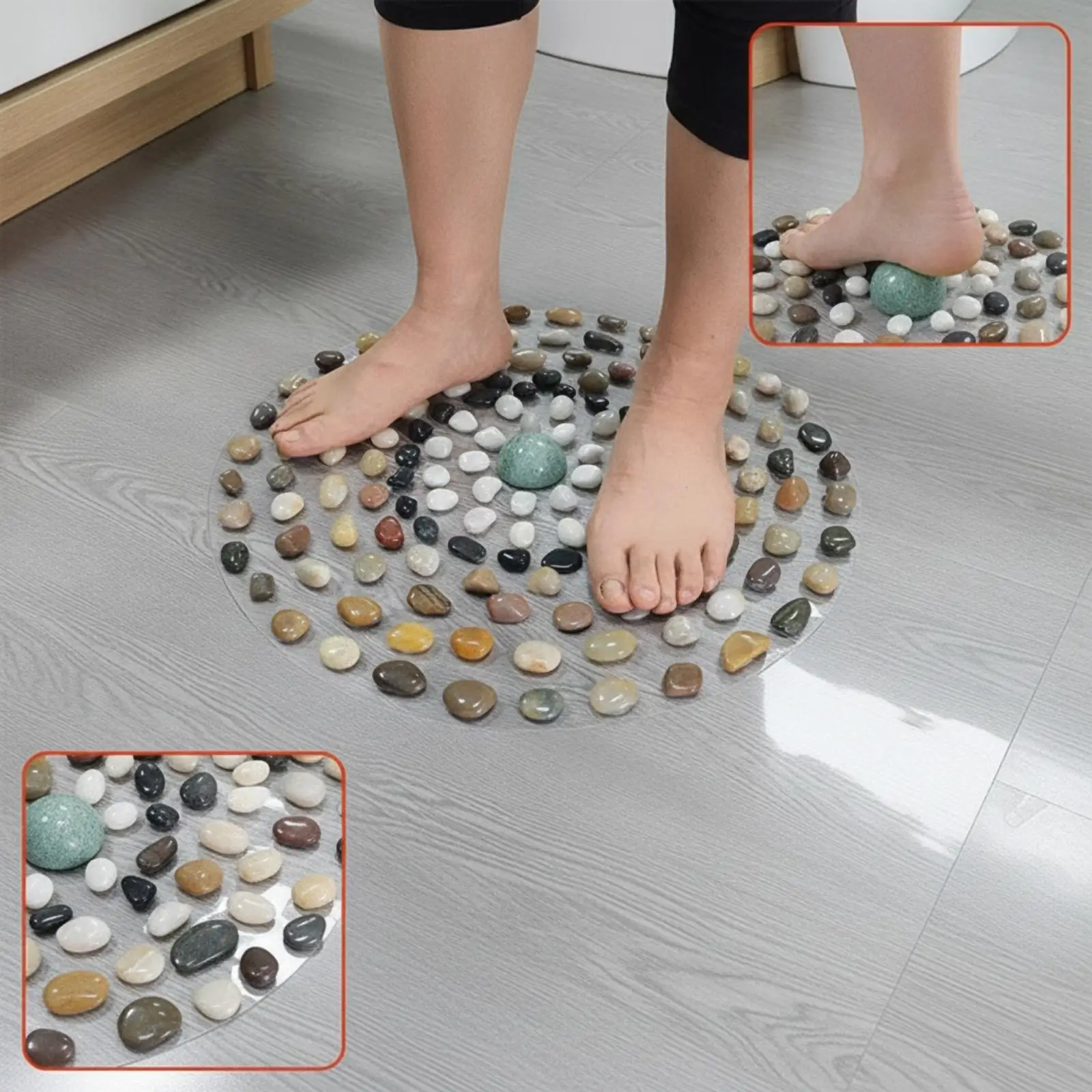 Foot with Central Ball Pebble-Shaped for Washroom, Living Room, Home
