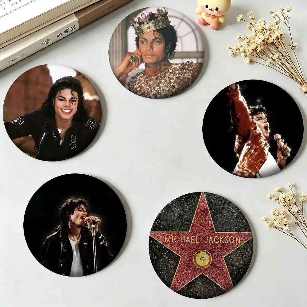 M-Michael Jackson King Of Pop  25 32 44 58 75mm Badges Personalized Round Brooches Pins Accessory Gift