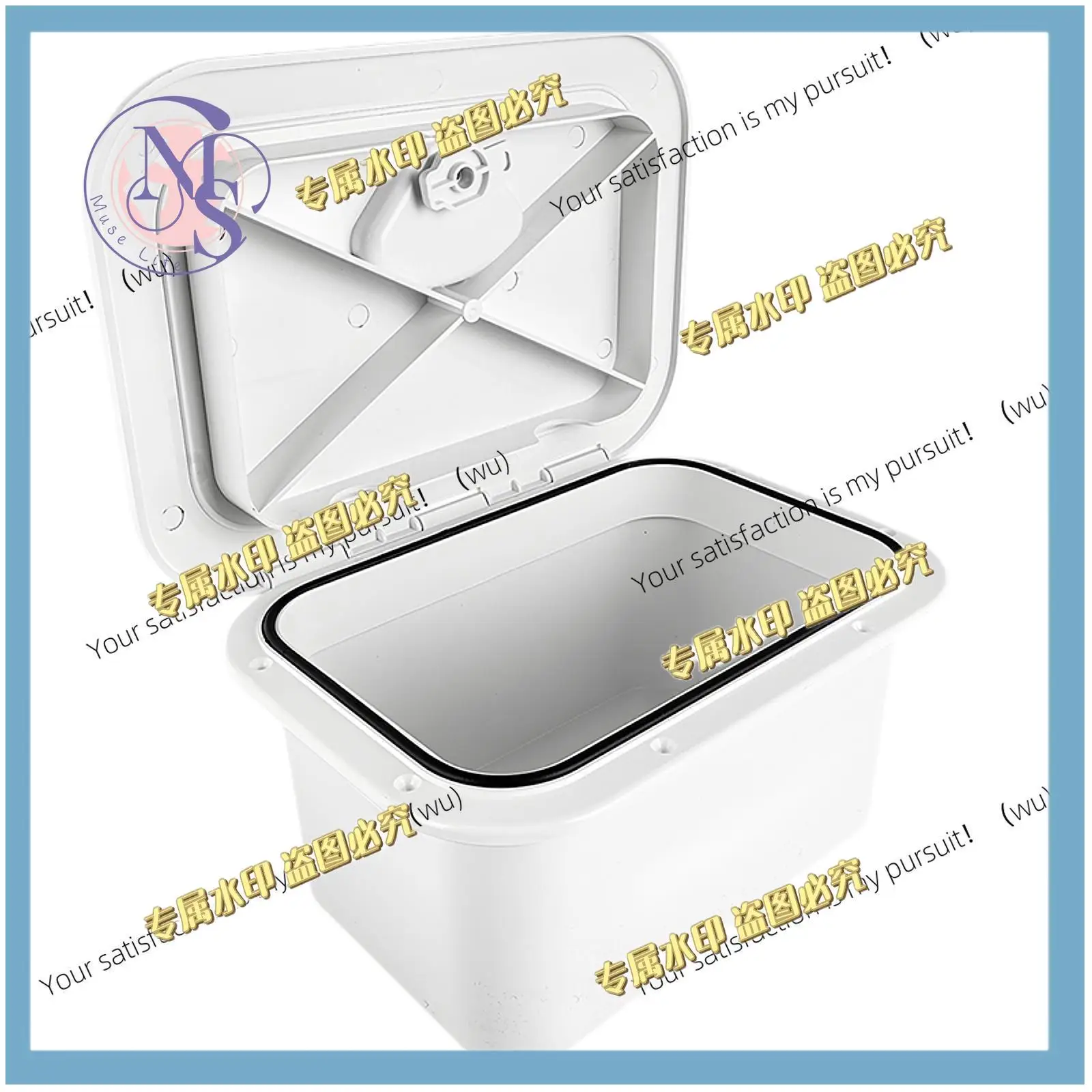 Marine deck storage box, rotary opening and closing, suitable for yachts, built-in maintenance hatch storage box
