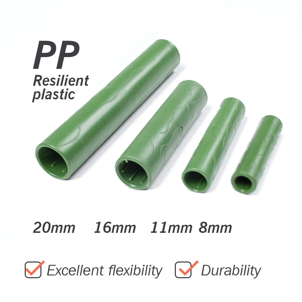 20PCS Plant Support Connectors Vines Climbing Plant Connecting Pipes 8/11/16/20mm Garden Stakes Grafting Stick Joint Accessories
