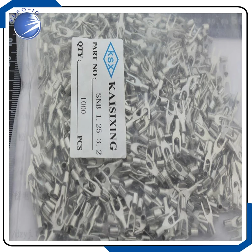 2000PCS/lot  SV1.25-3.2 without insulating sleeve fork terminal 1000