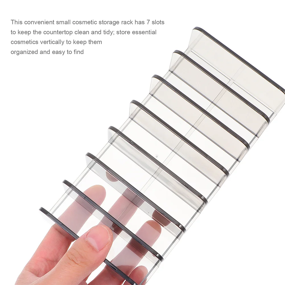Housoutil 2PCS Clear Plastic Eyeshadow Palette Organizer 7-Compartment Makeup Display Stand Rack Storage