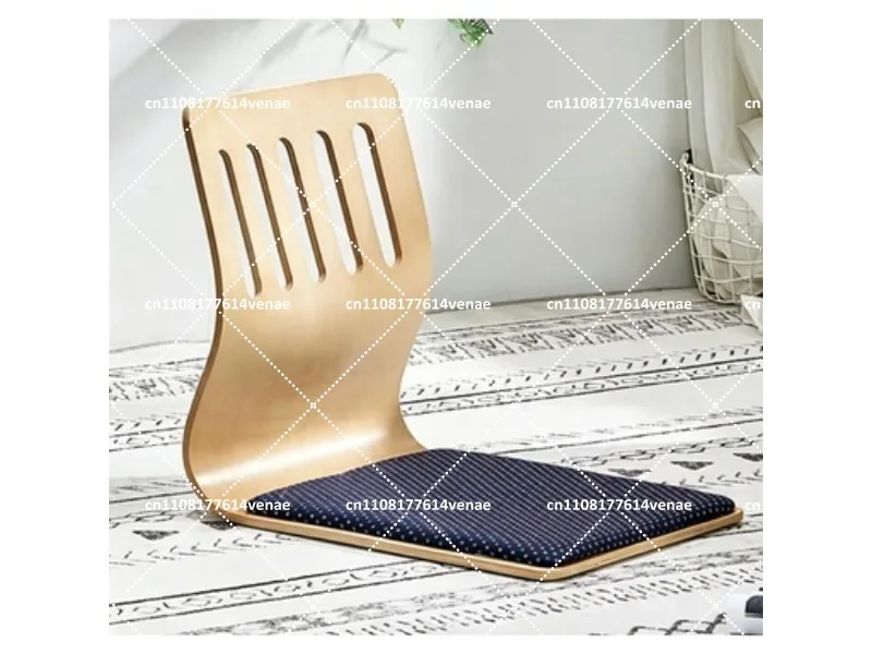 Home Living Room Kotatsu Table Tatami Zaisu Floor Chair Black Finish Ergonomic chair