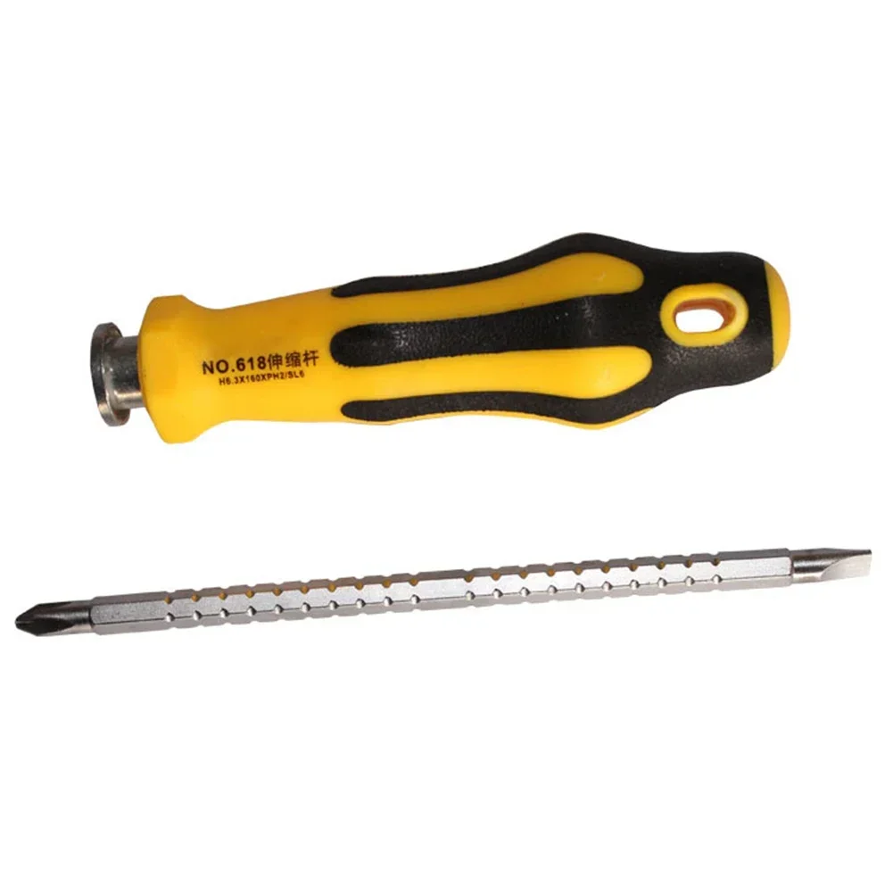 

Dual Use Screwdriver Ratchet Screwdriver 1pc Handle 1pc Screwdriver Bit Adjustable Cross Double Head Hand Tools