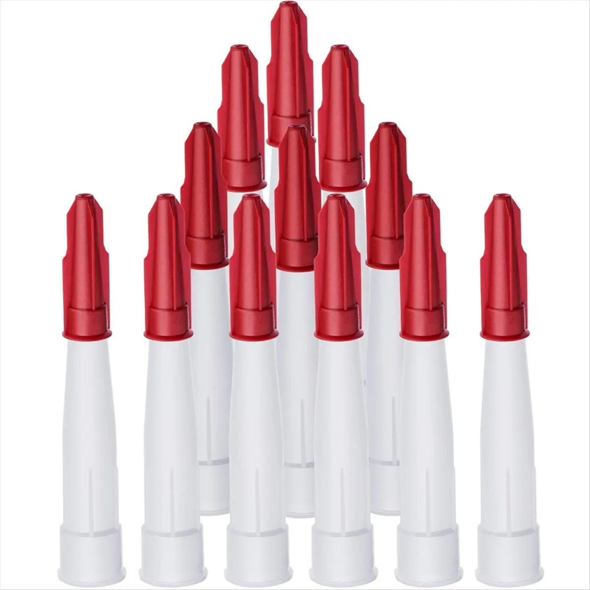 24pcs Silicone Sealant Spare Nozzles Plastic Sealant Scraper Tool Glass Glue Caulking Tip Applicator [2026 MOCC]