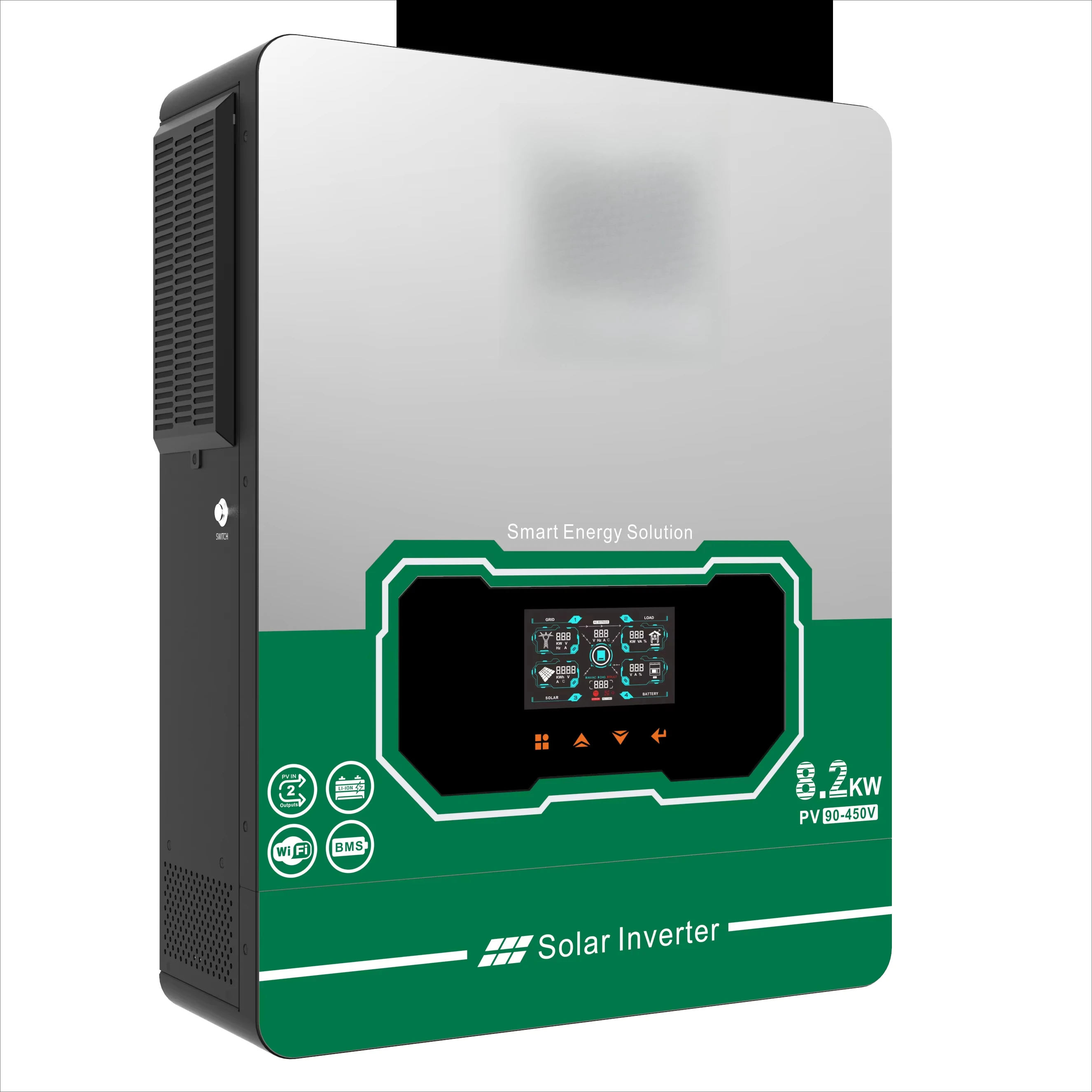 Off Grid Solar Inverter 8.2KW 10.2KW Hybrid Inverter Single Phase Dual PV Input 160A MPPT Controller No Battery Function