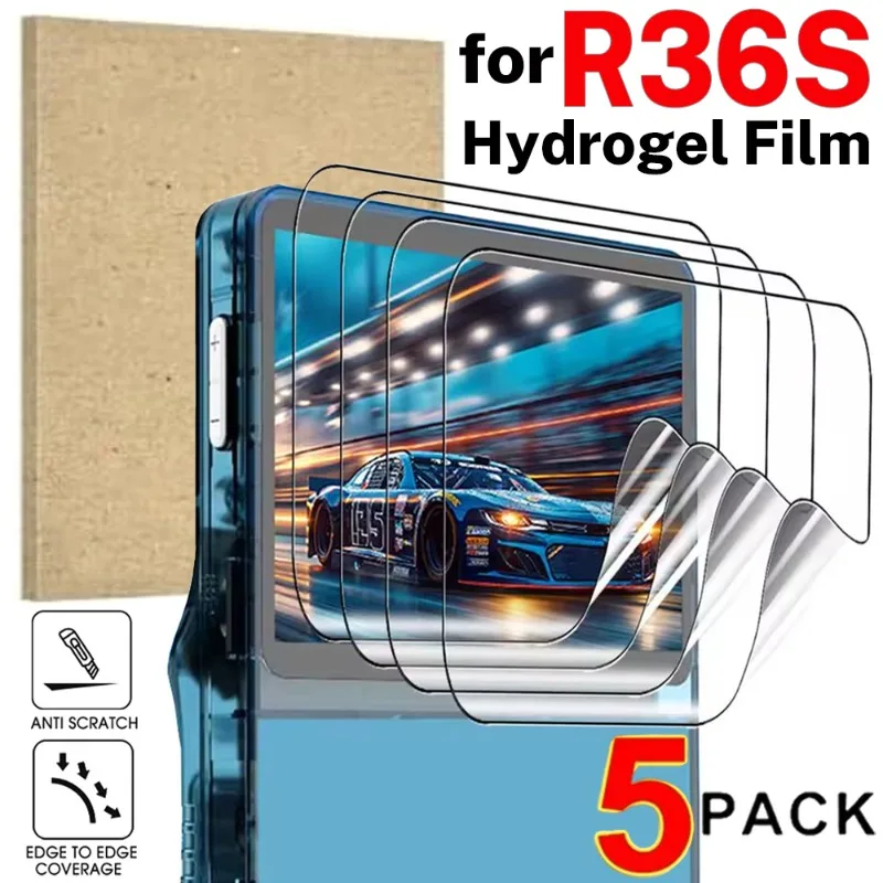 Film Hydrogel pour R36S, 1 à 5 pièces, protecteur d'écran Transparent HD Flexible pour Console de jeu R36S, Films de protection imperméables et anti-rayures