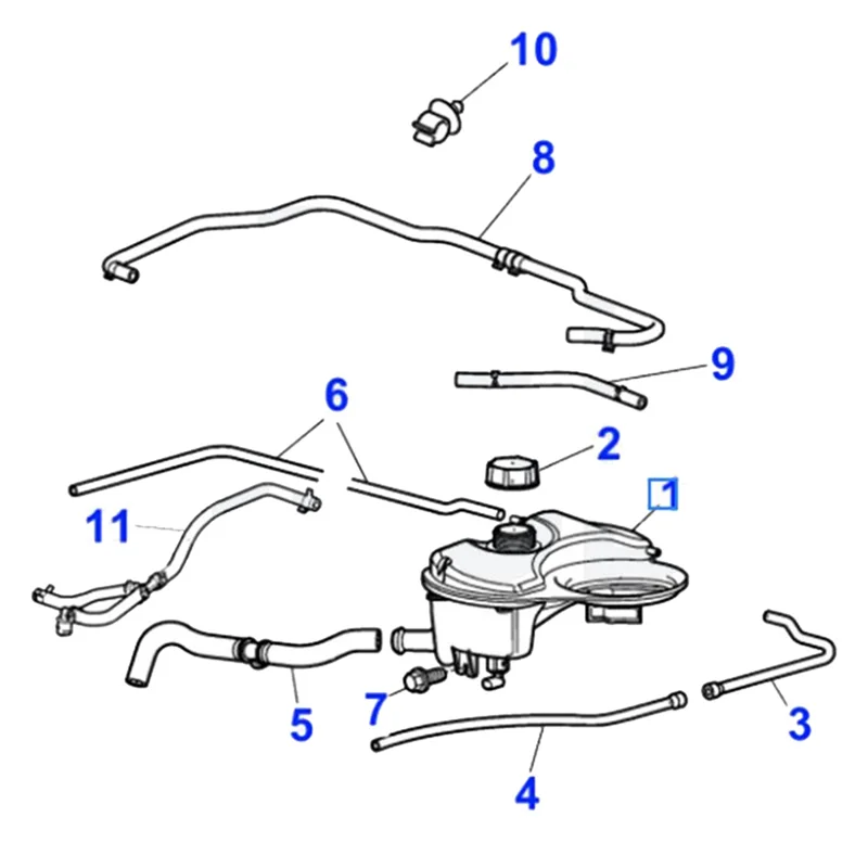 

AEA6-C2S18320 For Jaguar X-Type 2001-2010 Expansion Coolant Reservoir C2S2738 C2S46861 MJA4440BA