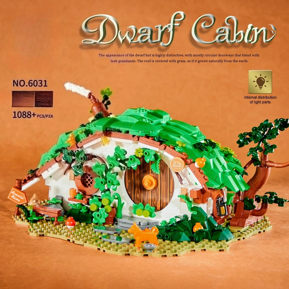 

6031, коллекционная модель карлика для дома, меха, детские развивающие строительные блоки, игрушки на день рождения