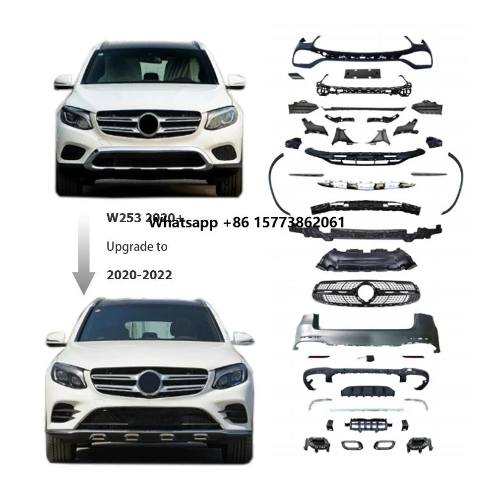

GLC X253 2020+ to 2020-2022 Old to New Body Kit for Full Set Bodykit Facelift Upgrade Set Car Parts