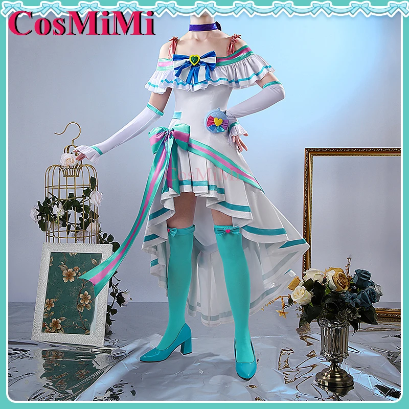 【Customized】CosMiMi Game Wonderful Precure! Cure Lillian/Nekoyashiki Mayu Cosplay Costume Elegant Dress Party Role Play Clothing