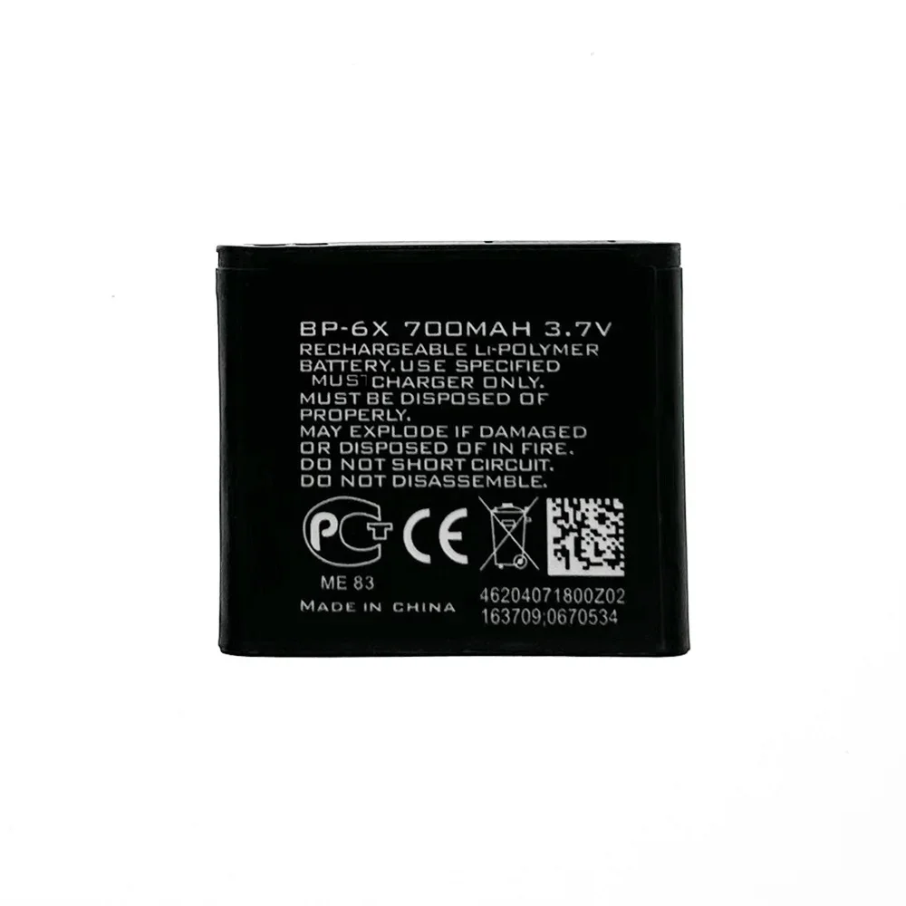 New Original 3.7V 700mAh BP-6X BP6X Battery For Nokia 8800 8800S 8800D 8800SE N73i 8860 8861 8801 BP 6X Rechargeable Batteria