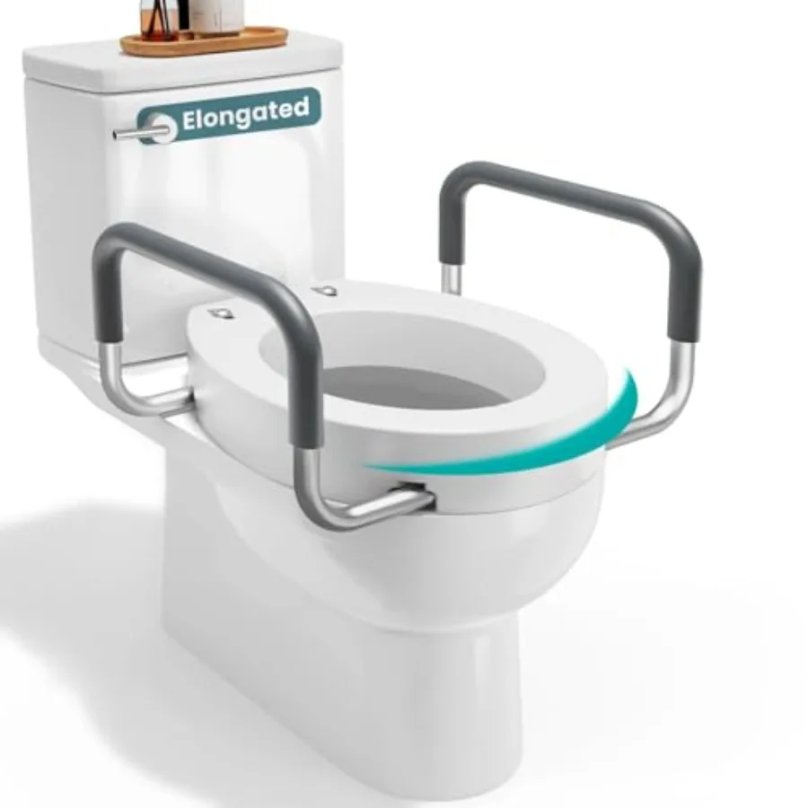 

Raised Toilet Seat With Handles 300lb Toilet Seat Risers for Seniors Raised Toilet Seat for Handicap Toilet Seat For Elderly an