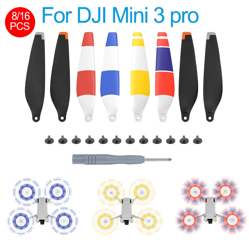 8/16PCS for DJI Mini 4 Pro Mini 3 Pro Propeller Light Weight Props Replacement Propeller Drone Blade For DJI Drone Accessories