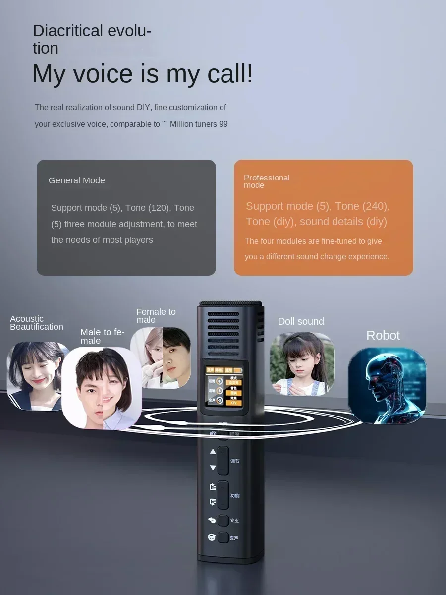 2025Visual AI voice changer for mobile phones, real-time computer software, sound card, microphone
