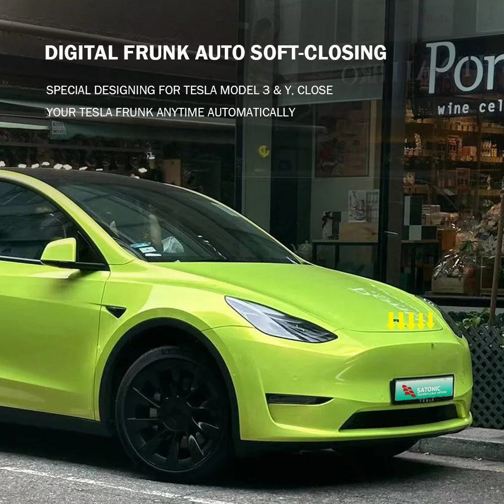 Model Y Frunk Auto Closer Smart Digital Front Tailgate Soft-closing for Tesla Model 3 Y SATONIC V1plus ( Upgraded Version )