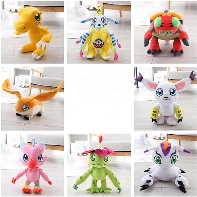 

33cm Cute Anime Digimon Adventure Agumon Patamon Tailmon Gomamon Piyomon Gabumon Tentomon Palmon Action Figure Plush Doll