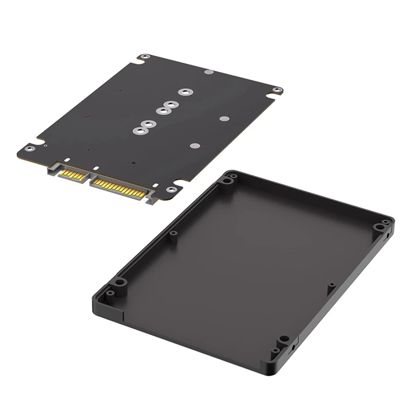 2 em 1 adaptador ssd combinar m.2 ngff chave b & msata para 2.5 Polegada sata 3 adaptador conversor externo ssd caso caixa