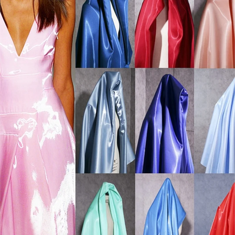 

Satin Fabric Bright Skort Silky Silk Reflective Formal Dress Designer