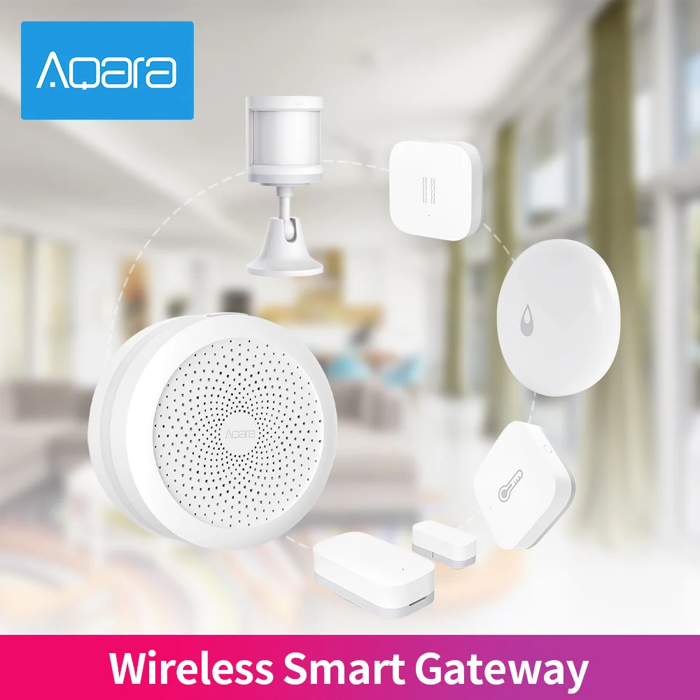 Aqara Smart Home Kit Gateway Hub M1S Interruttore wireless Lampada Sensore di temperatura di movimento della porta Telecomando Mihome