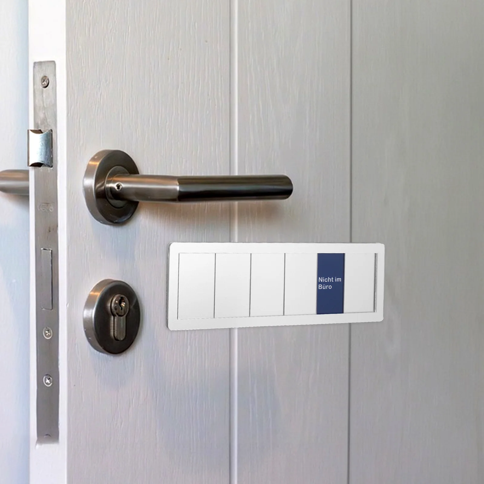 Acrylic Office Door Status Sign with Silver Frame Vibrant Colors Slide Indicator for Meeting in Progress Do Not Disturb Home