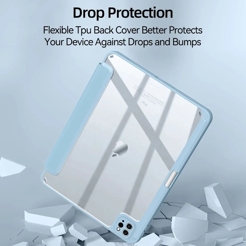 حافظة لجهاز iPad Air 11 لعام 2025 حافظة iPad 10th الجيل 11th A16 9th غطاء Gen iPad Pro11 4 5 10.9in 12.9 M2 M3 M4 حافظة أقلام رصاص