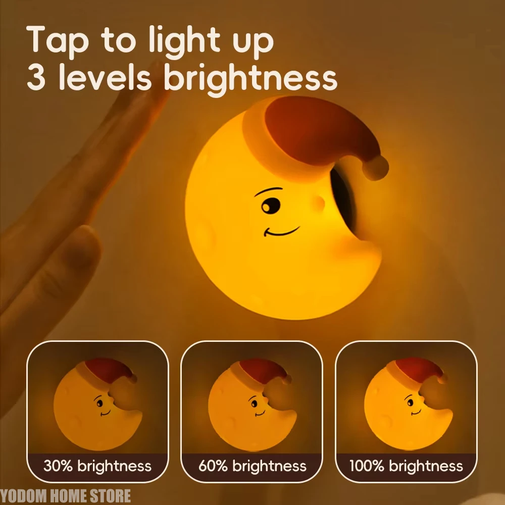 Premium Novel LED Nebula Silicone Night Light Rechargeable Wall Lamp, Exquisite Decor for Baby Bedroom