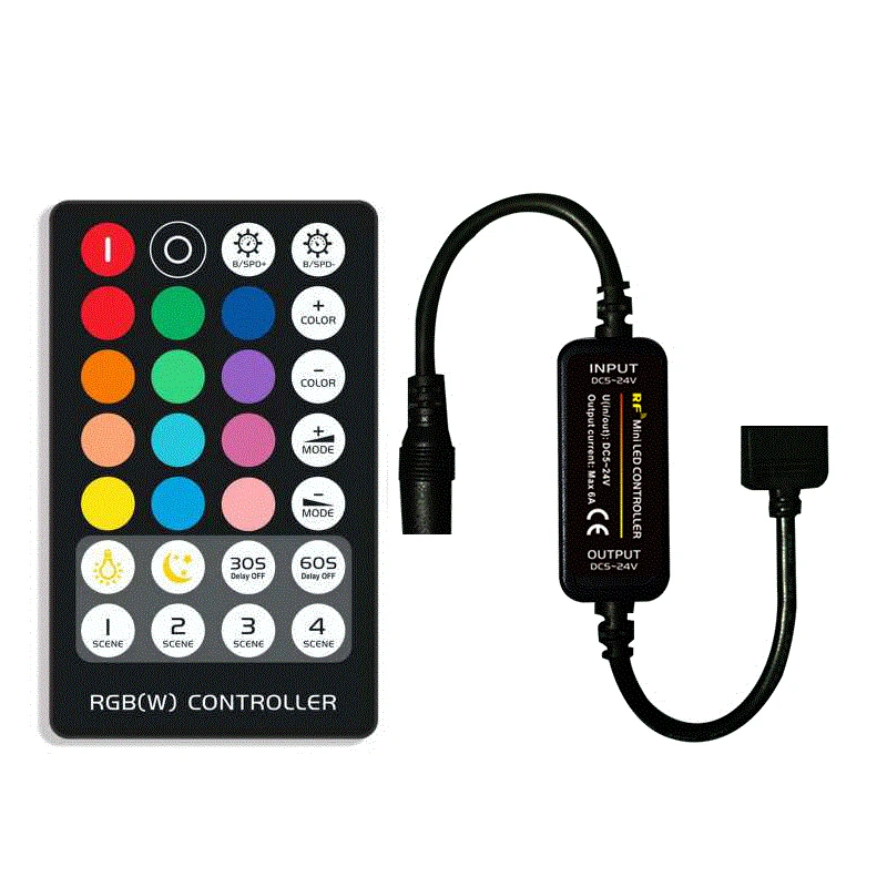 1 pz RF LED Controller DC5V 12V 24V RGB RGBW WW singolo colore 2.4G LED Controller per 5050 2835 W2811 W2812 COB LED Strip