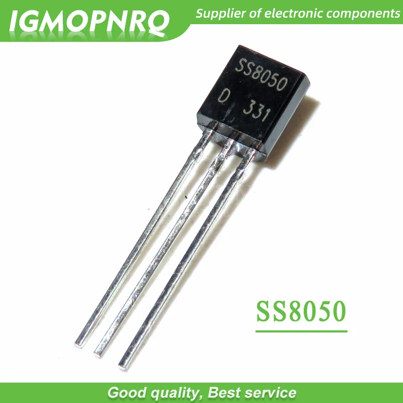 100pcs SS8050  Bipolar Transistors - BJT NPN/25V/1.5A/160-300  TO-92 new original