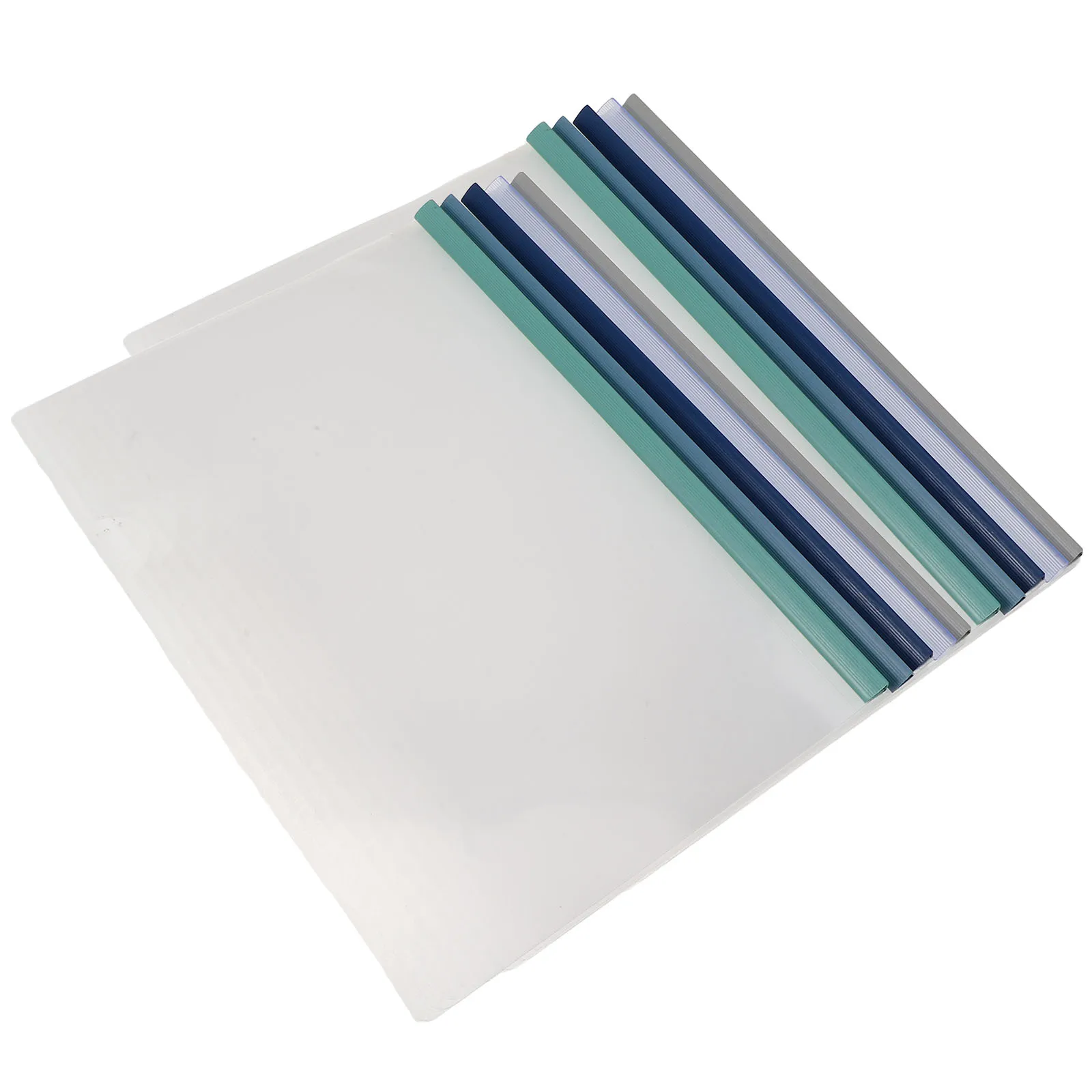 

10pcs Plastic Slide Binder With Binding Bars For Report Cover Transparent File Folder Storage Large Capacity Office