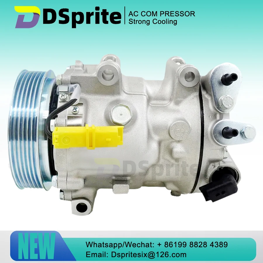 

6453PV 6453QT SD7C16 9654764280 9656574080 6453PP6453RE для Peugeot 508/Citroen C5 2,0 2,2 9660555380 1608473480 компрессор переменного тока