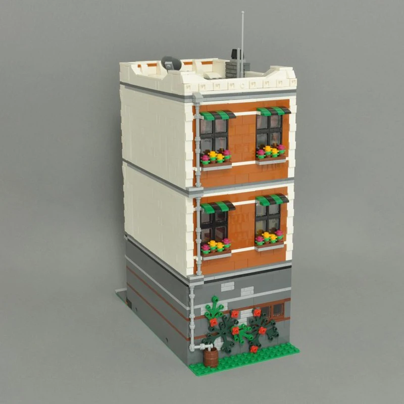 2864 PCS Building Brick Modular Book Store MOC Customize Modular Building Block Simple Creative Design DIY Toy Christmas Gift