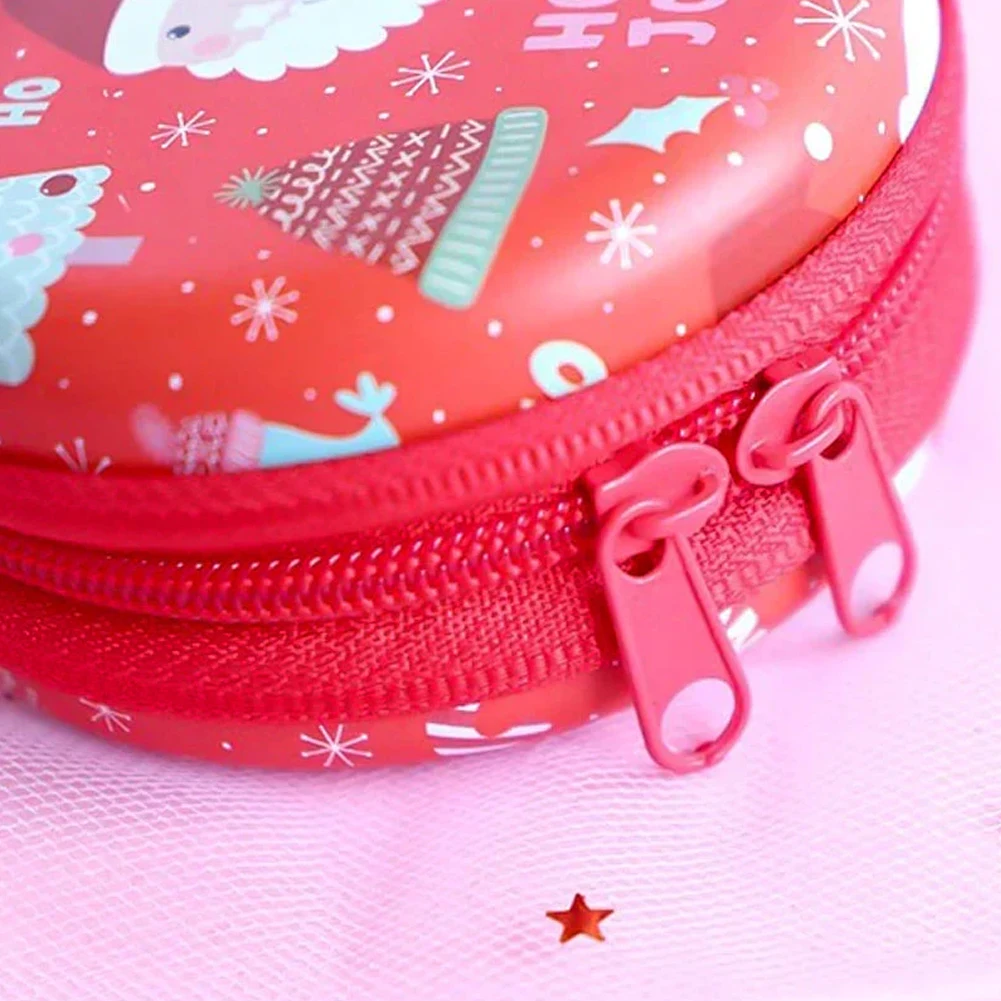 Mini Money Key Bag for Kids, Cartoon Pattern, Senhoras, Natal