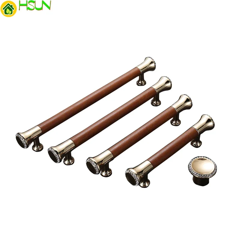 Luxury Zinc Alloy Door Handles For Kitchen Cabinet/ Wardrobe/ Bedroom Knob Furniture brown Handle Z-2121