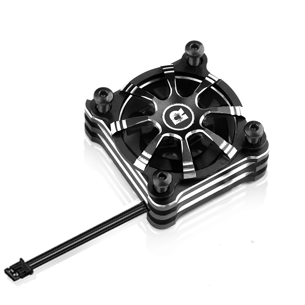 2PCS Metal Cooling Fan Aluminium Alloy Cool Fans Protect Cover 30mm*30mm for 1/8 1/10 1/16 1/18 RC Car Motor