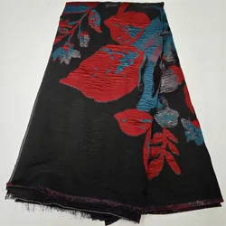 African Jacquard Brocade Luxury Fabric Nigerian Organza Mesh Lace Cloth Tulle Material French Net Brocard Tissu 5Yards DJO54
