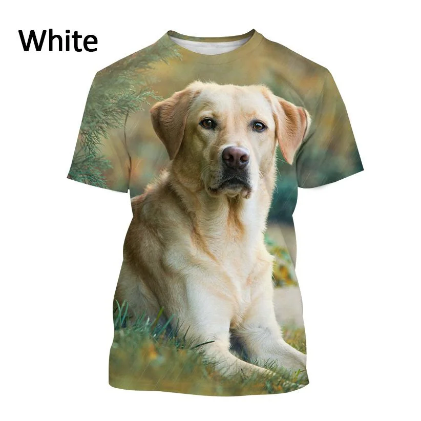 Labrador Retriever 3D Printed T-shirt Summer Fashion Pet Dog Men and Women Couple Casual Short Sleeve T-shirt Top