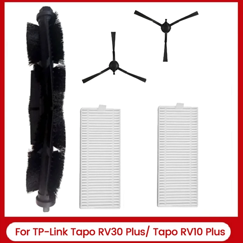 

5PCS Replacement Parts For TP-Link Tapo RV30 Plus / Tapo RV10 Plus Vacuum Cleaner Parts Main Side Brush Filters