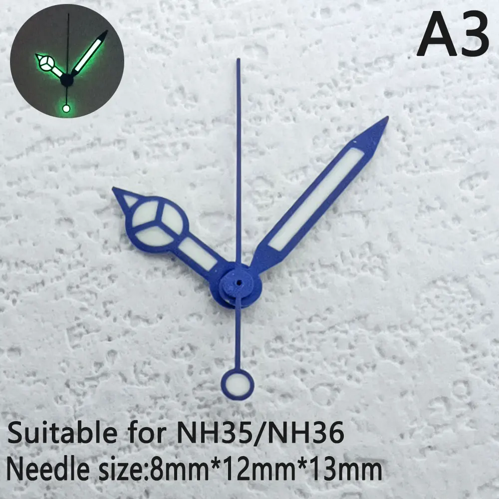 Watch luminous watch needle suitable for nh34 nh35 nh36 8215 movement watch accessories hour, minute, hand, second hand